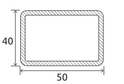 Профильная прямоугольная труба 50x40x4,5 мм 08кп ГОСТ 30245-2003 горячекатаная купить в Самарканде